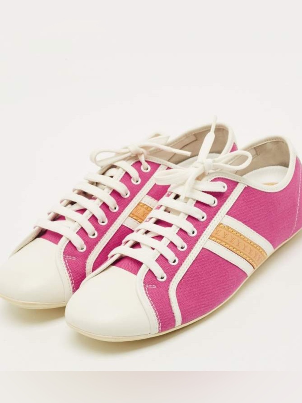 Louis Vuitton Pink Canvas Sneakers